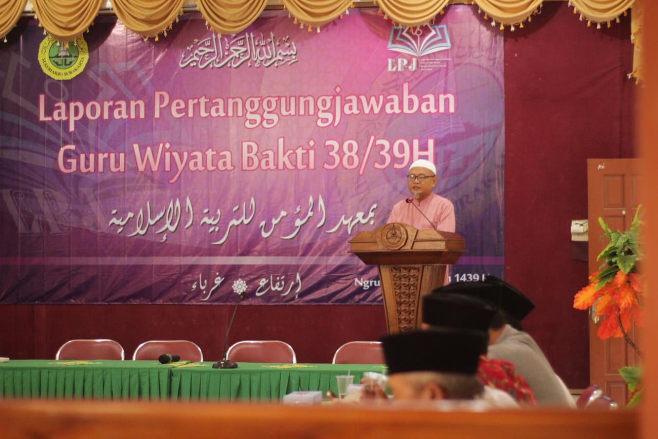 LAPORAN PERTANGGUNGJAWABAN GURU WIYATA BHAKTI PERIODE 2017/2018