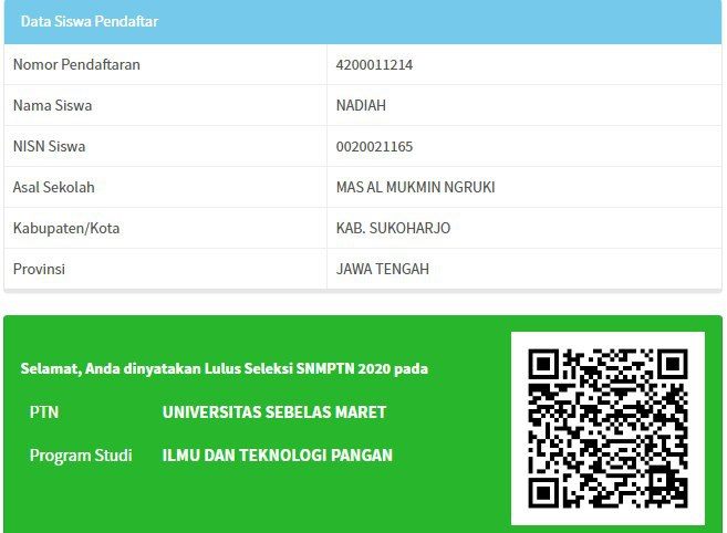 Santri Al Mukmin Lulus Seleksi Jalur SNMPTN 2020